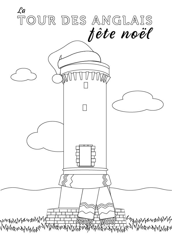 Coloriage tour des anglais Damgan Morbihan